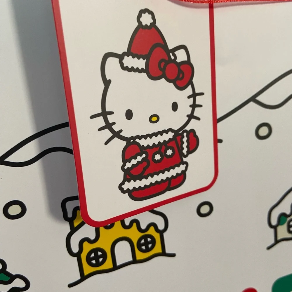 Hello Kitty Christmas Paper Gift Bag 15” x 14” Brand New